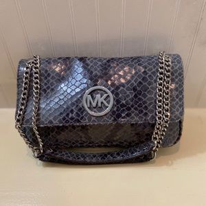 Michael Kors Gray Snakeskin Crossbody